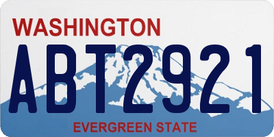 WA license plate ABT2921