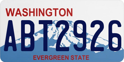 WA license plate ABT2926