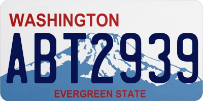 WA license plate ABT2939