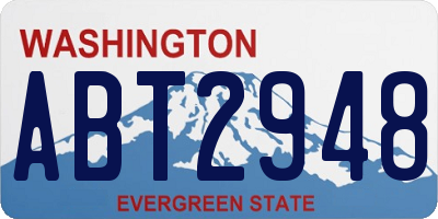 WA license plate ABT2948
