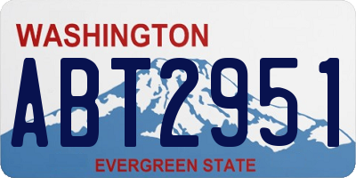 WA license plate ABT2951