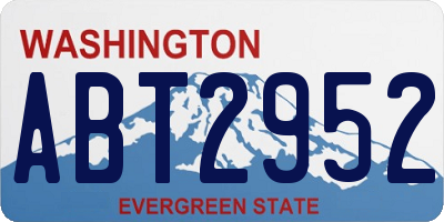 WA license plate ABT2952