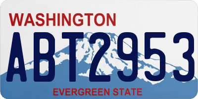WA license plate ABT2953