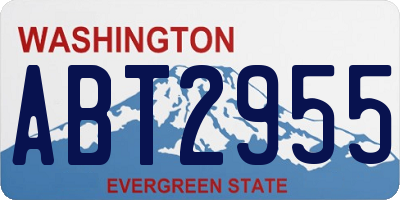 WA license plate ABT2955