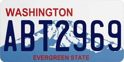 WA license plate ABT2969