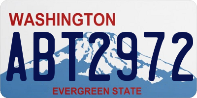WA license plate ABT2972