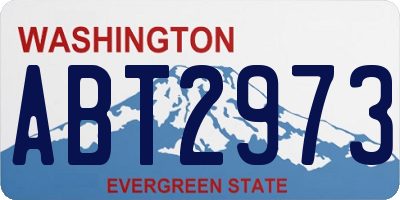 WA license plate ABT2973
