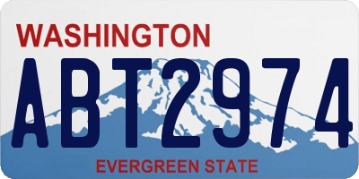 WA license plate ABT2974