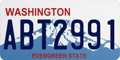 WA license plate ABT2991