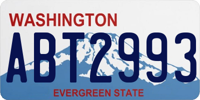 WA license plate ABT2993