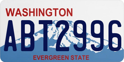 WA license plate ABT2996