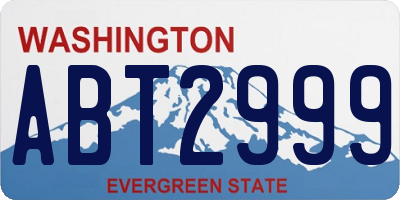 WA license plate ABT2999