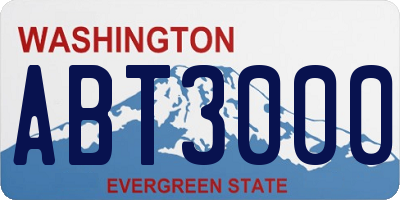 WA license plate ABT3000