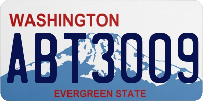 WA license plate ABT3009