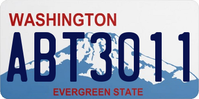 WA license plate ABT3011