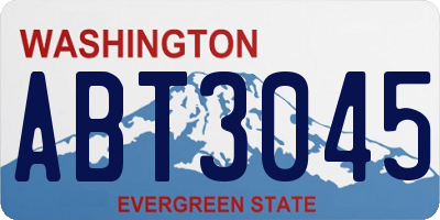 WA license plate ABT3045