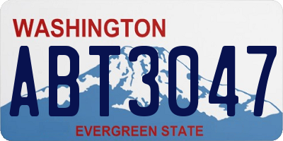 WA license plate ABT3047