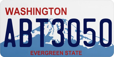 WA license plate ABT3050
