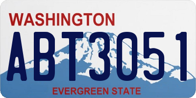 WA license plate ABT3051