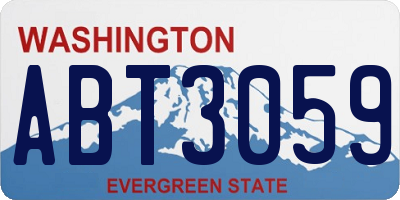 WA license plate ABT3059