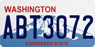 WA license plate ABT3072
