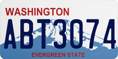 WA license plate ABT3074
