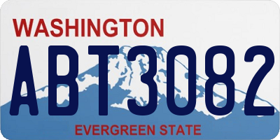 WA license plate ABT3082