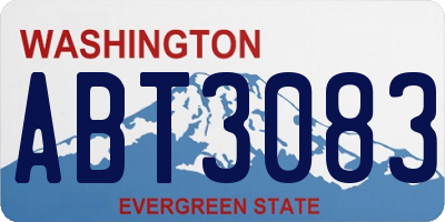 WA license plate ABT3083