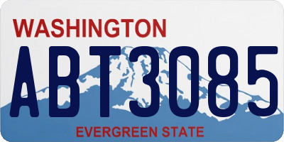 WA license plate ABT3085