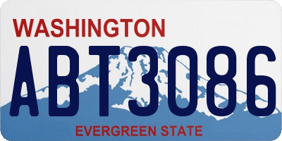 WA license plate ABT3086