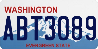 WA license plate ABT3089