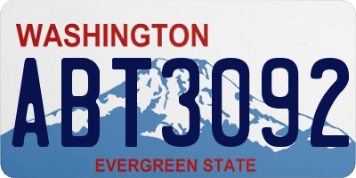 WA license plate ABT3092