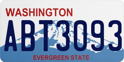 WA license plate ABT3093