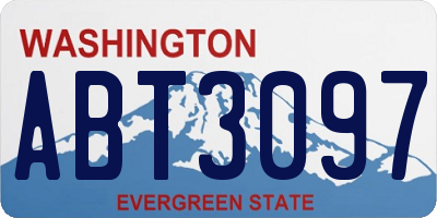 WA license plate ABT3097
