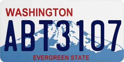 WA license plate ABT3107
