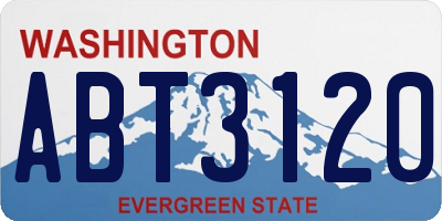 WA license plate ABT3120