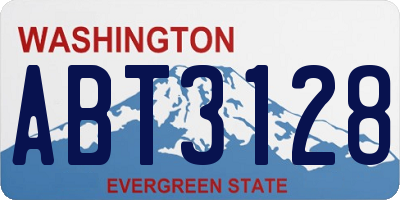 WA license plate ABT3128