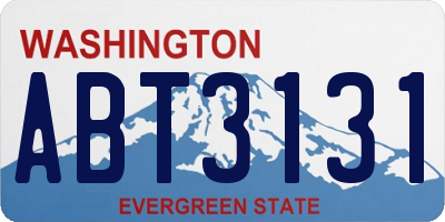 WA license plate ABT3131