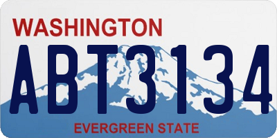WA license plate ABT3134