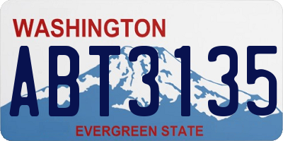 WA license plate ABT3135