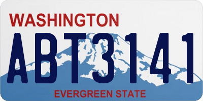 WA license plate ABT3141