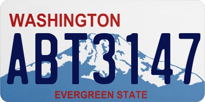 WA license plate ABT3147