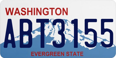 WA license plate ABT3155