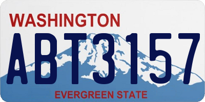 WA license plate ABT3157