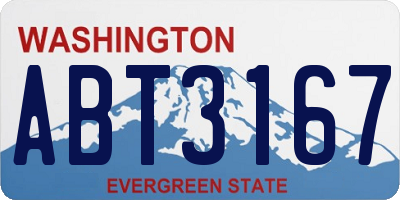 WA license plate ABT3167