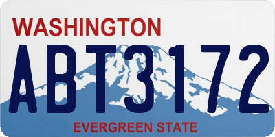 WA license plate ABT3172