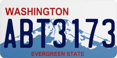 WA license plate ABT3173