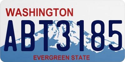 WA license plate ABT3185