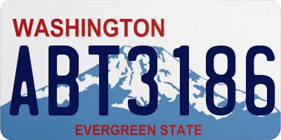 WA license plate ABT3186