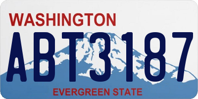 WA license plate ABT3187